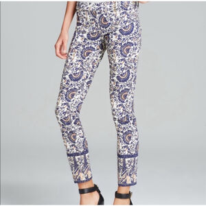 Tory Burch Printed Cropped Midrise Skinny Jeans Size 27